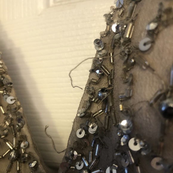 Scala Silver Cocktail Dress, Sz 8 Please Review All Pics No Returns Or Refunds - Picture 7 of 15